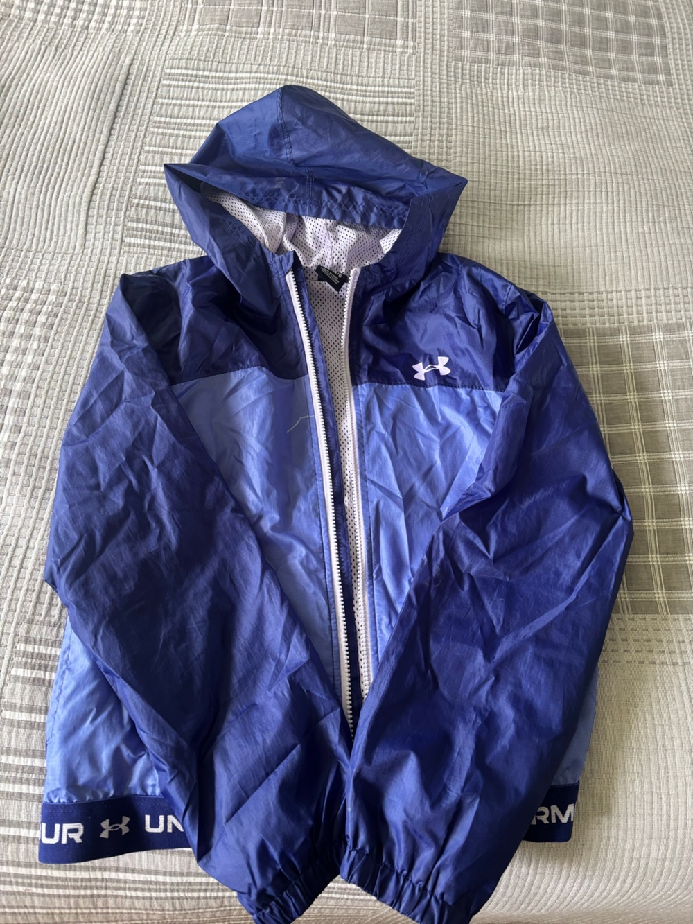 Under Armour Girls' Purple & Light Purple Hooded Windbreaker
